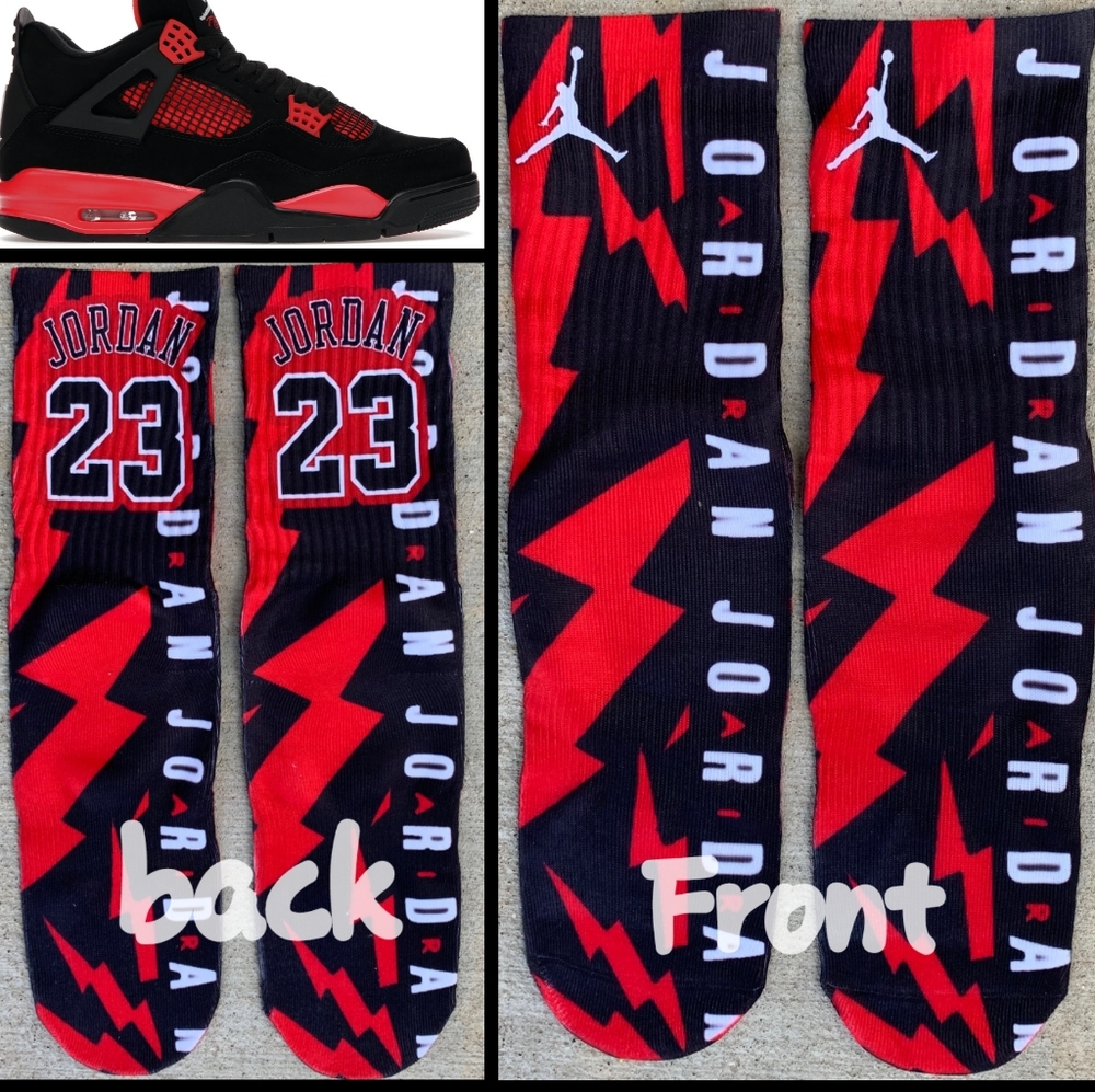 Red thunder 4s socks